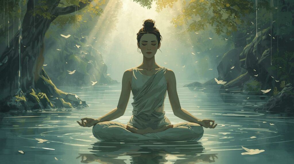 “Meditation practice for improving intuition and inner clarity.”