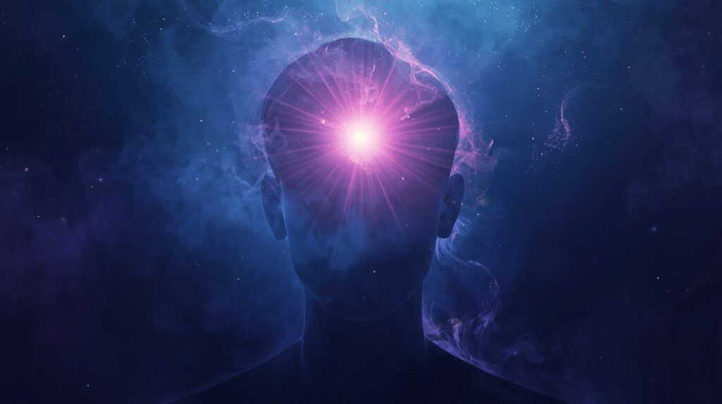 “Artistic illustration of the third eye chakra symbolizing intuitive and spiritual awareness.”